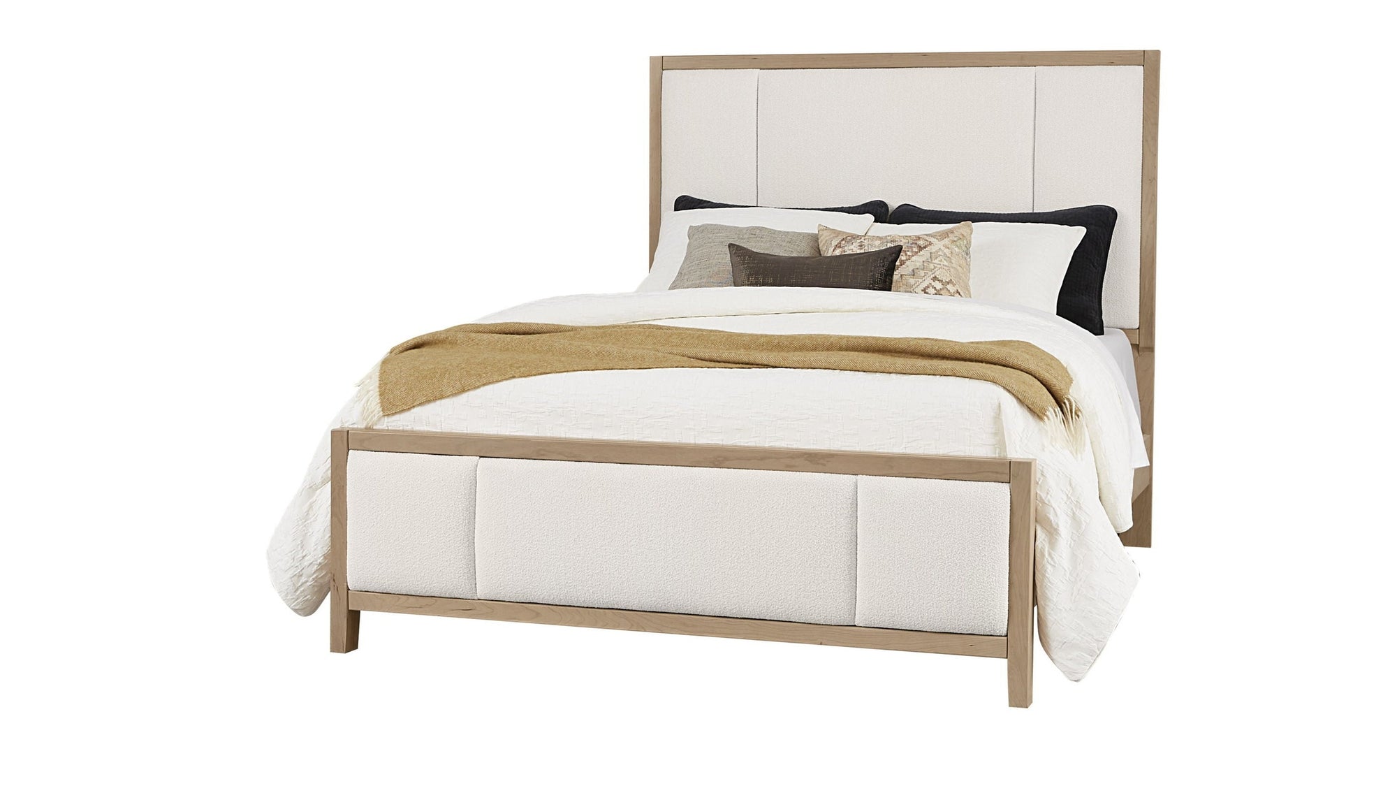 Crafted Cherry - Upholstered Bed