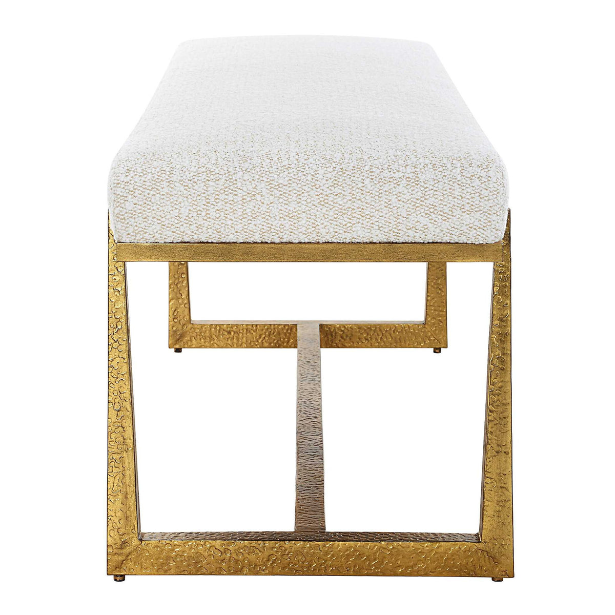 Midas - Bench - Antique Gold &amp; White