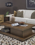 Athens - Rectangular Coffee Table With Casters - Chocolate Brown