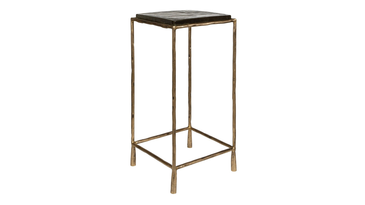 Ovard - Antiqued Accent Table - Bronze