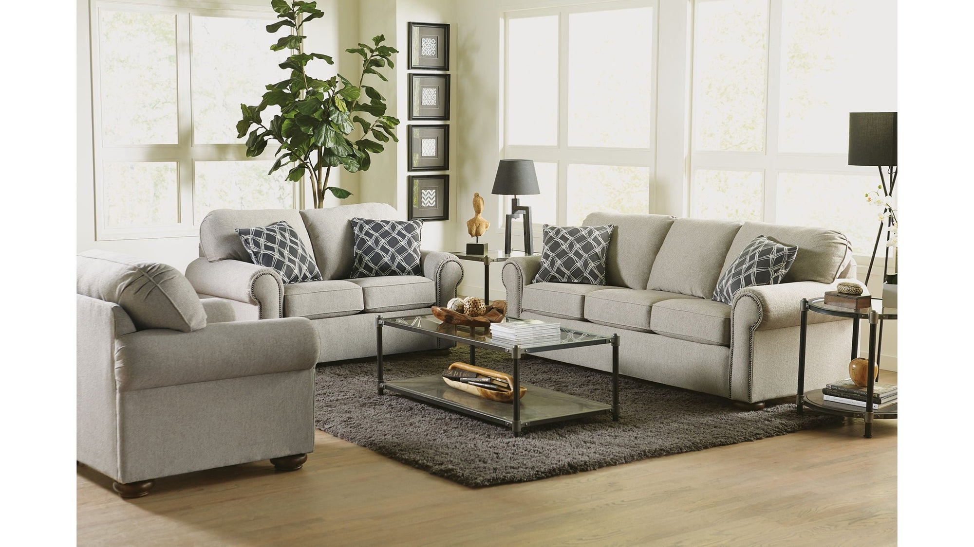 Preston - Fabric Sofa With Nailhead Trim