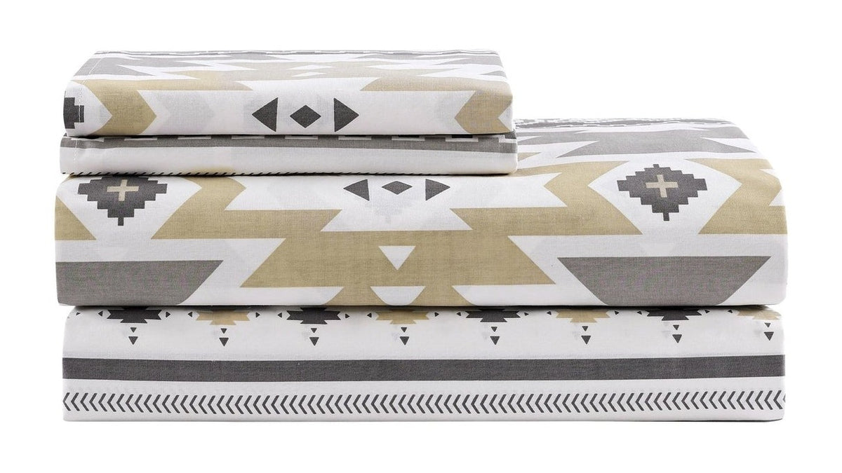 Desert Sage - King 200TC Cotton Sheet Set Set of 4 - Multi Color