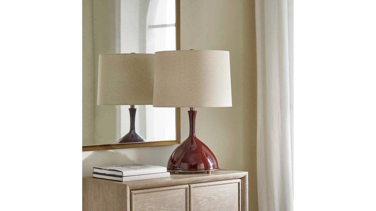 Colette - Table Lamp - Burgundy