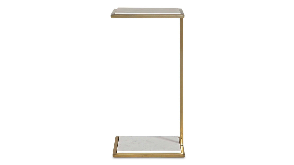 Elevate - Marble Drink Table - White
