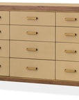 Melange - Zurich Accent Drawer Chest - Beige / Medium Walnut