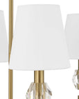 Arques - 8 Light Linear Chandelier - White / Gold