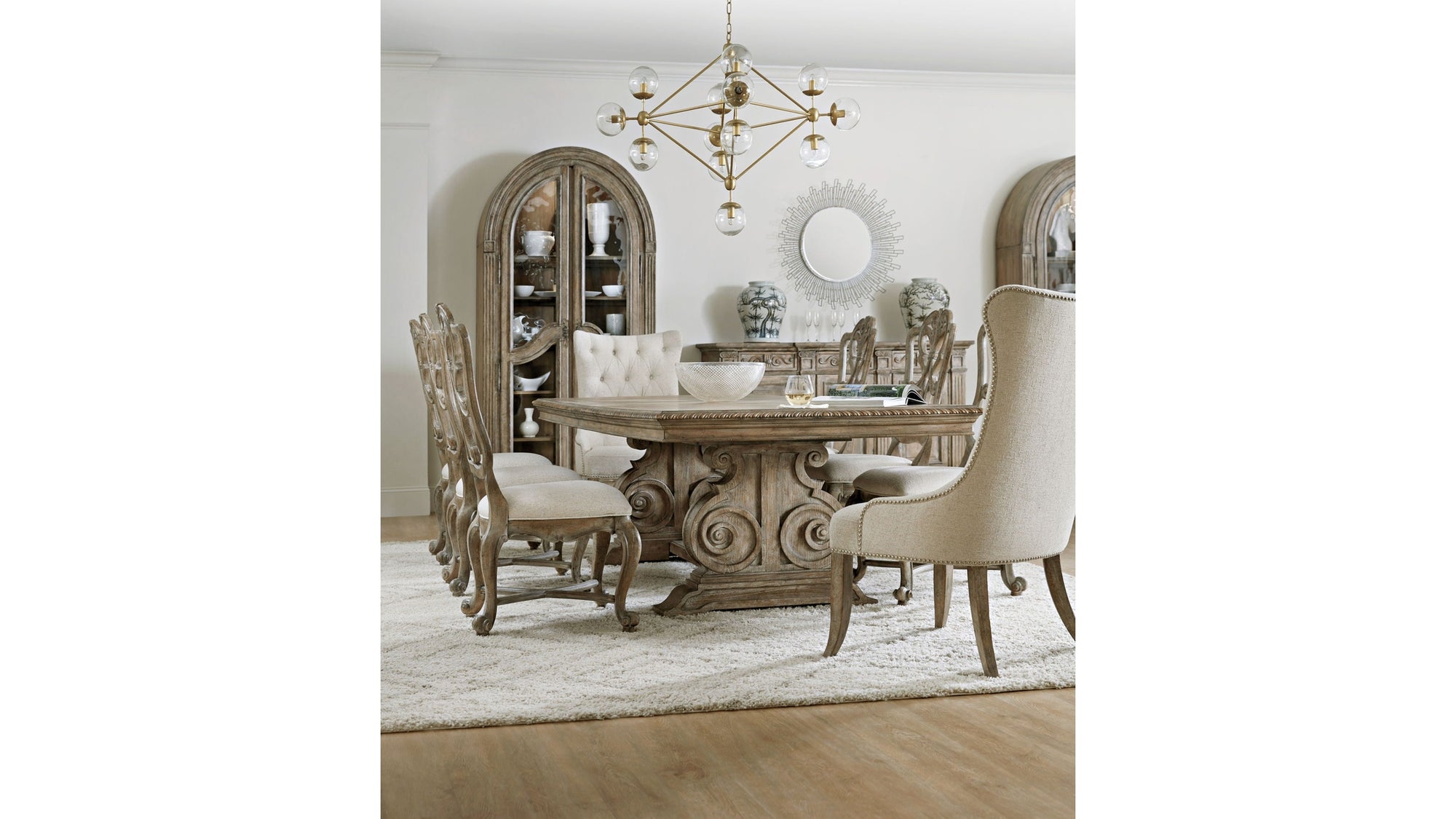 Castella - Tufted Dining Chair - Beige / Light Brown