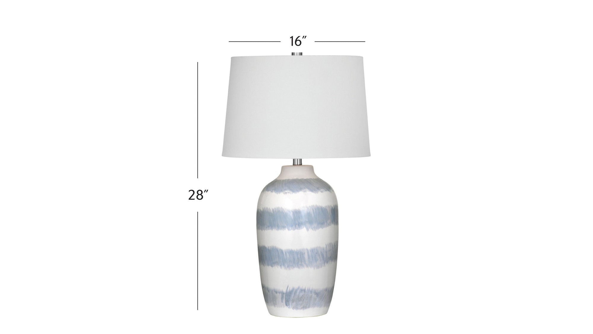 Harper - Table Lamp - White / Blue