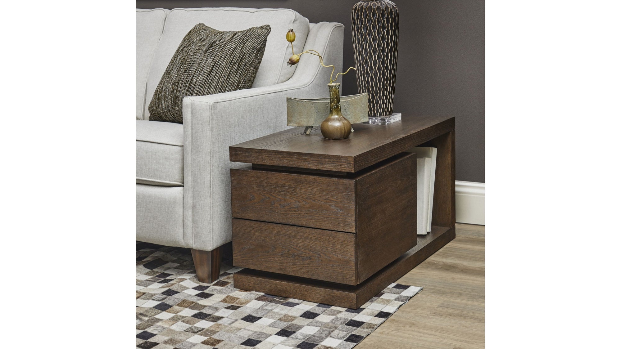 Athens - End Table - Chocolate Brown