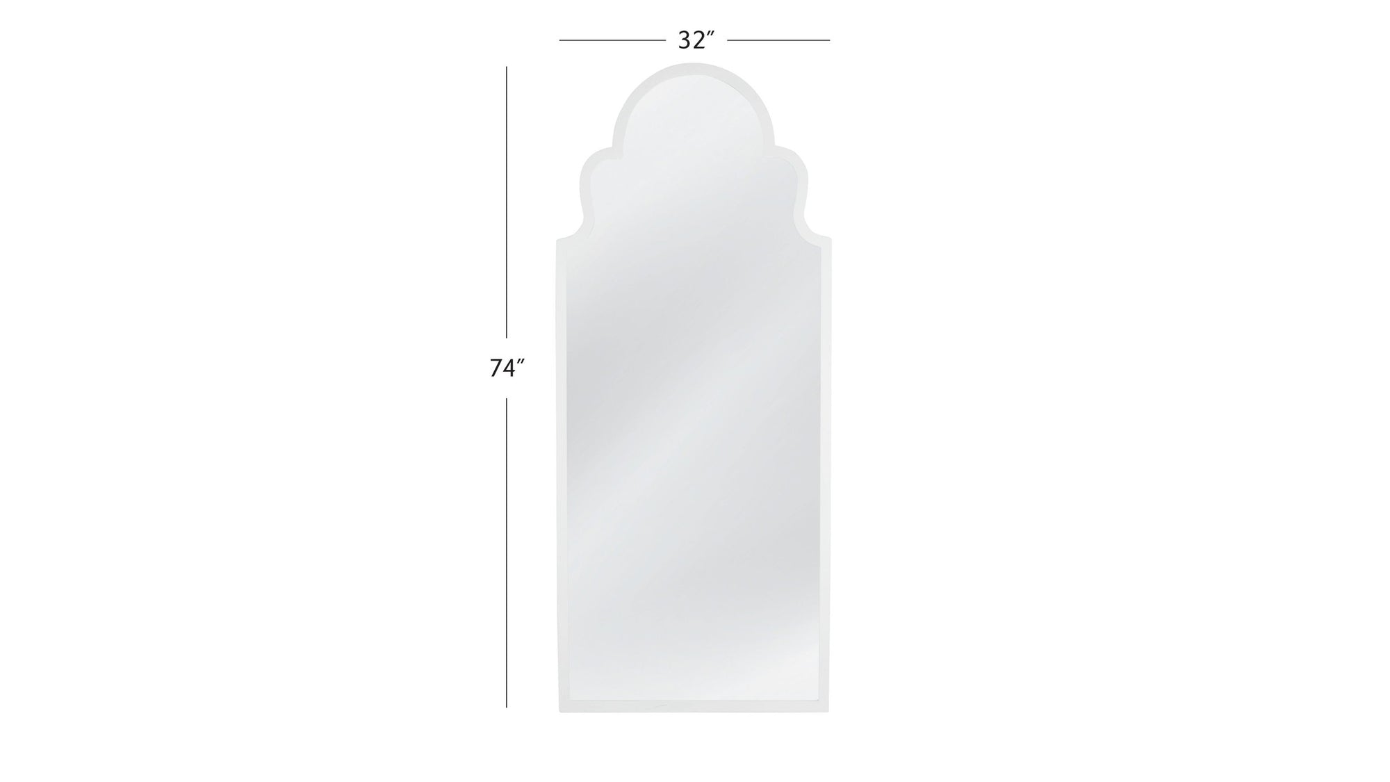Elberta - Floor Mirror - White