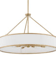 Algiers - 8 Light Drum Pendant - Gold / White