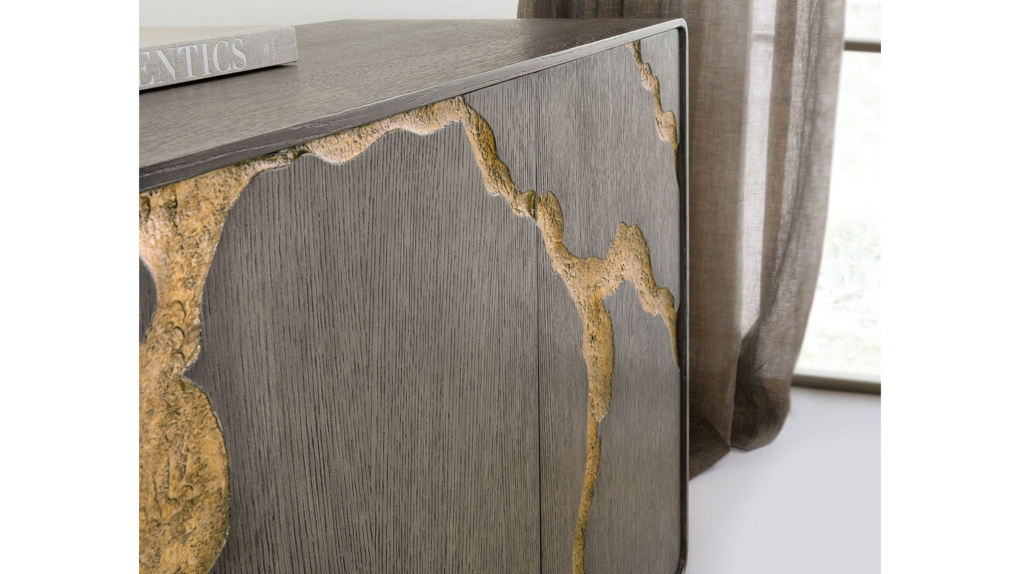 Melange - Fissured Entertainment Credenza - Dark Gray