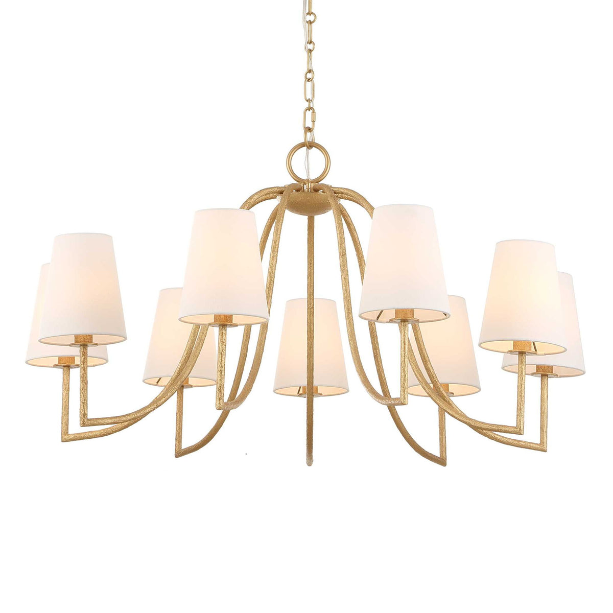 Seville - 9 Light Chandelier - Gold