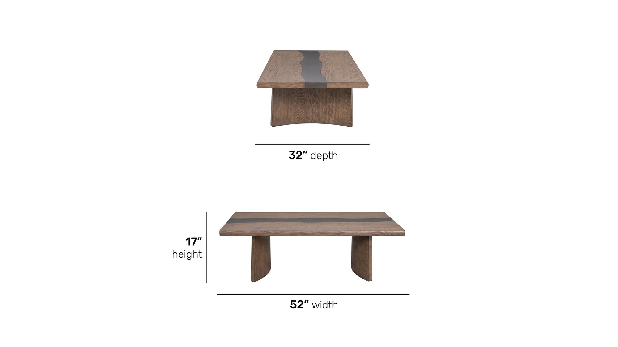 Lyra - Rectangular Coffee Table - Dark Brown