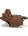 Linden - Power Reclining Loveseat With Console & Power Headrests & Lumbar