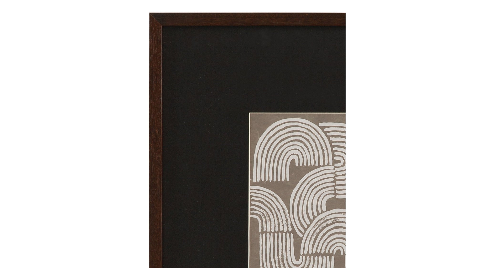 Neutral Strokes II Framed Print - Black