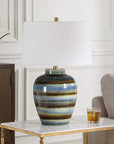 Judarn - Table Lamp - Blue / Brown