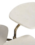 Alpine - Accent Table - Brass / White