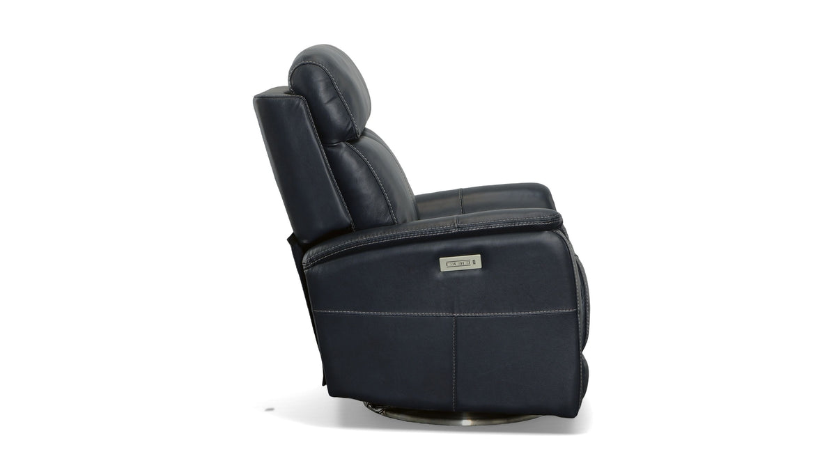 View - Power Swivel Recliner With Power Headrest