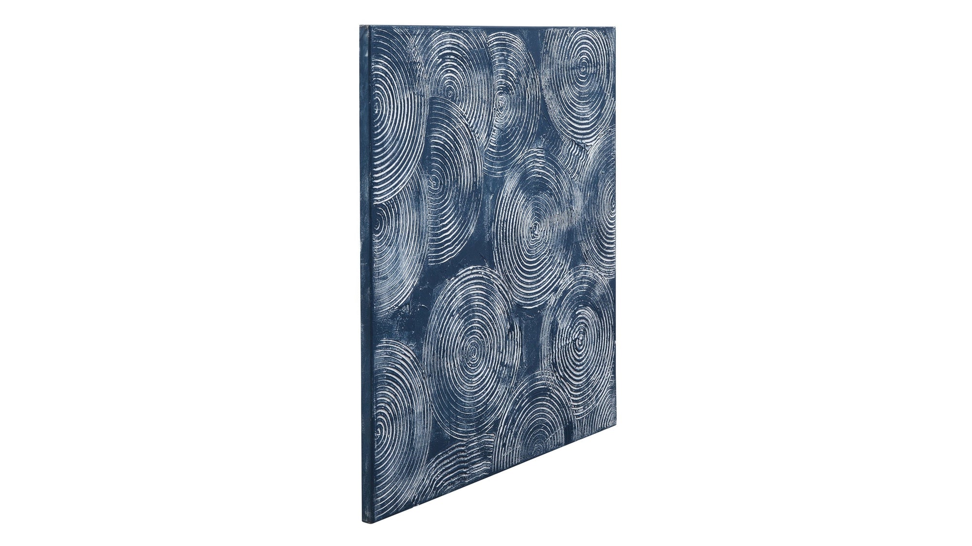 Framed Canvas Indigo Spiral - Gallery Wrapped