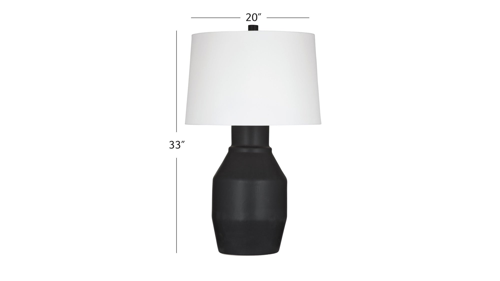Lowndes - Table Lamp - Black / White