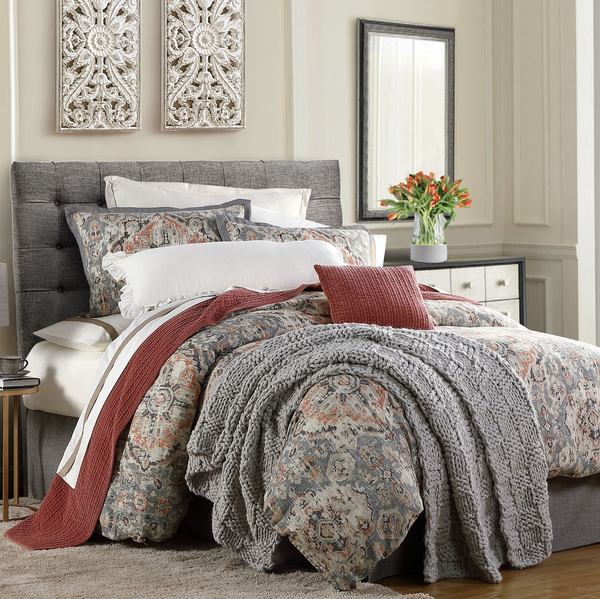 Carmen Kilim - Twin Comforter Set (Set of 2) - Taupe