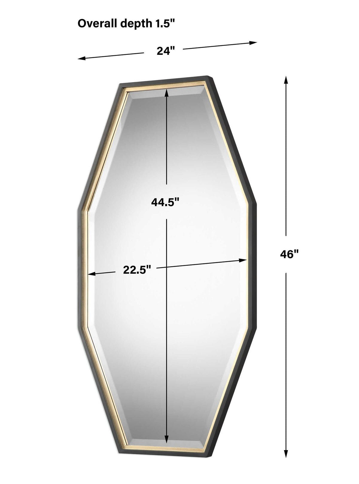 Savion - Octagon Mirror - Gold