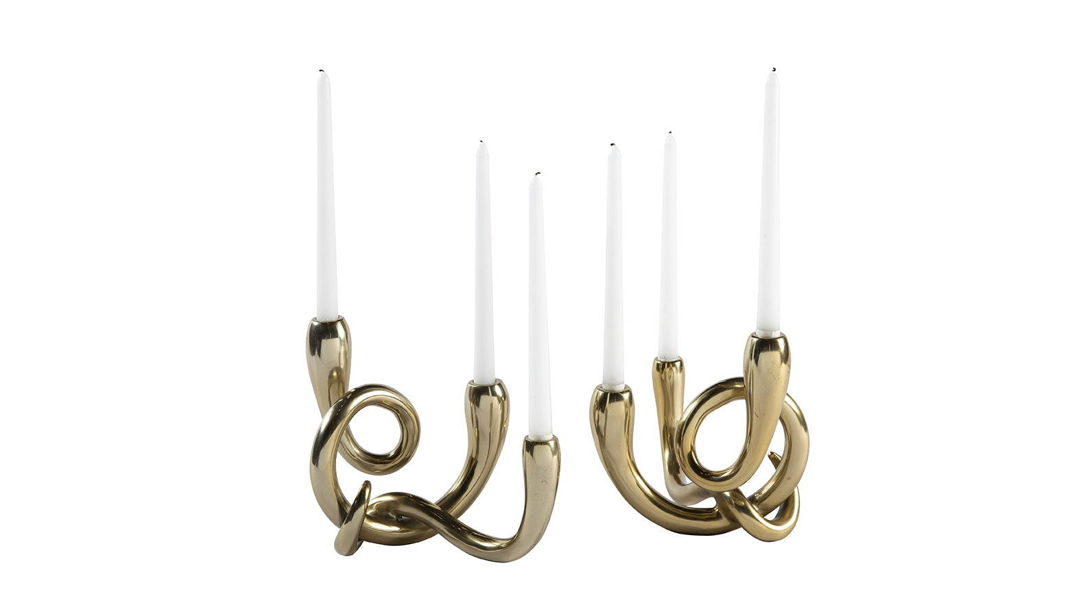 Christi - Candle Holder Set Set of 2 - Gold