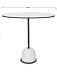 Morro - Marble Side Table - White / Black