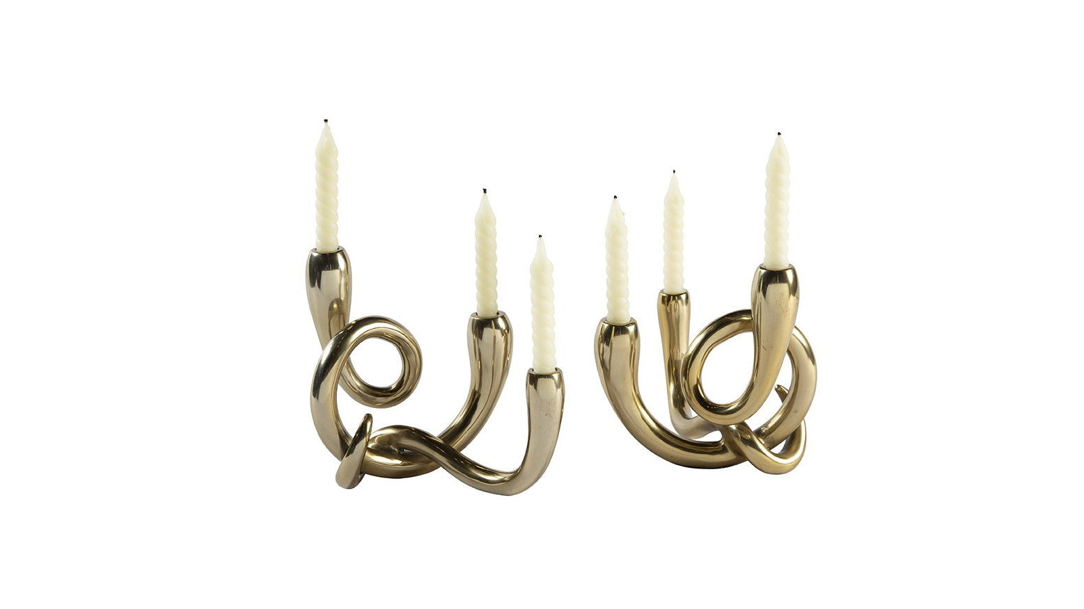 Christi - Candle Holder Set Set of 2 - Gold