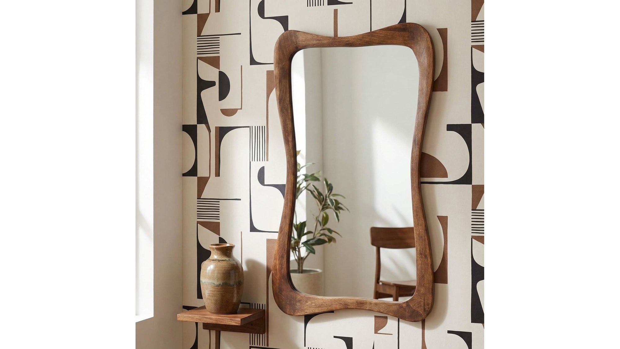 Penelope - Wall Mirror - Brown