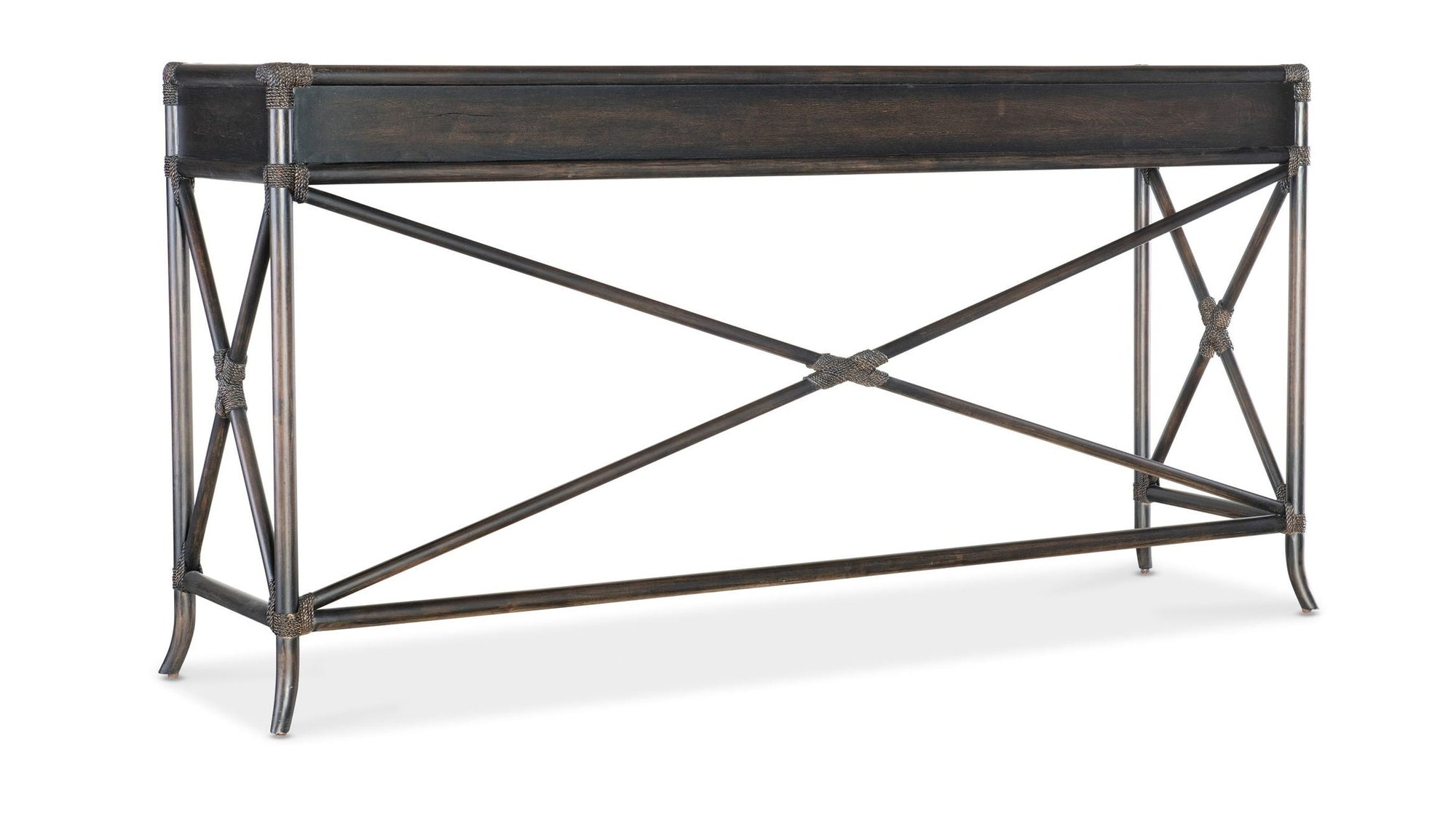 Retreat - Pole Rattan Console