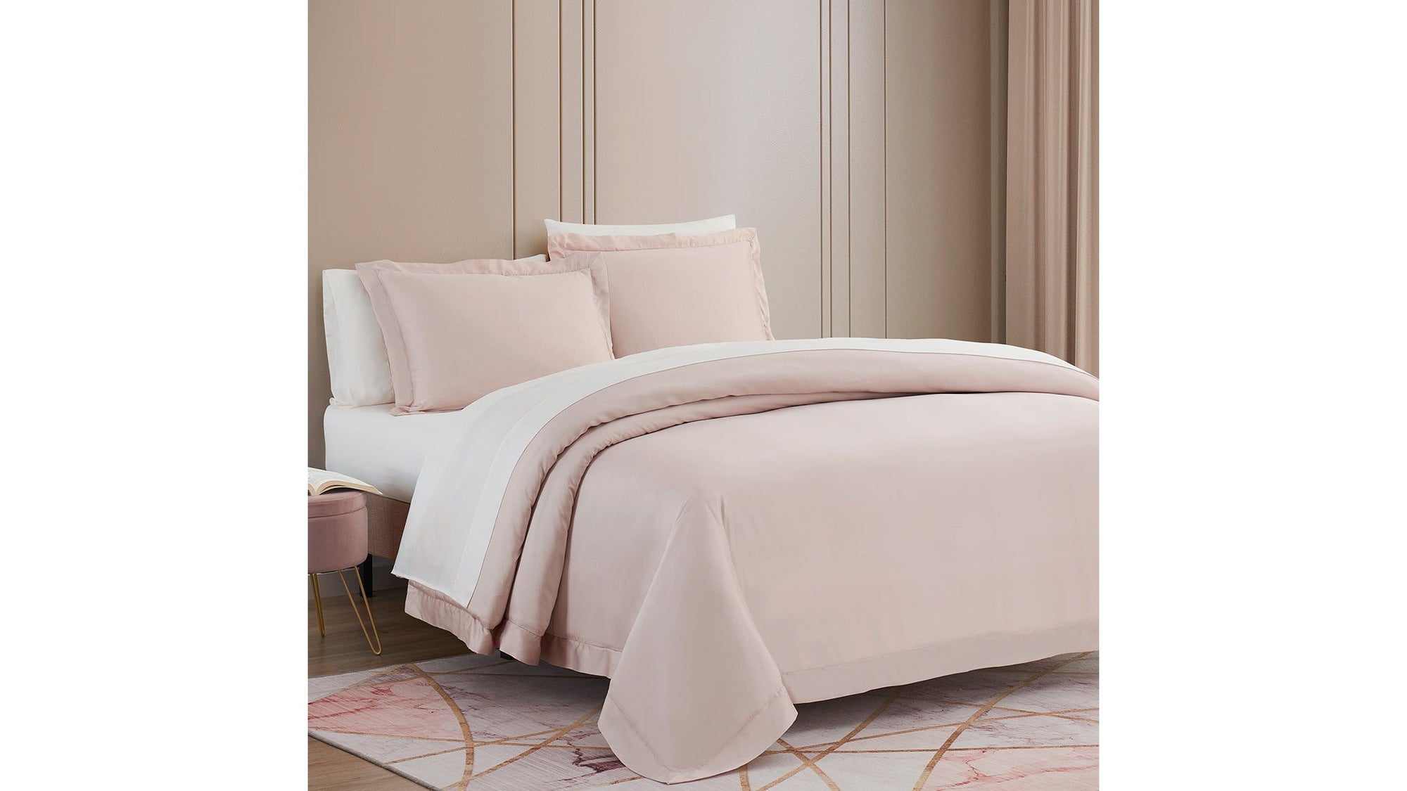 Lyocell - King Eucalyptus Duvet Cover Set Set of 3 - Blush