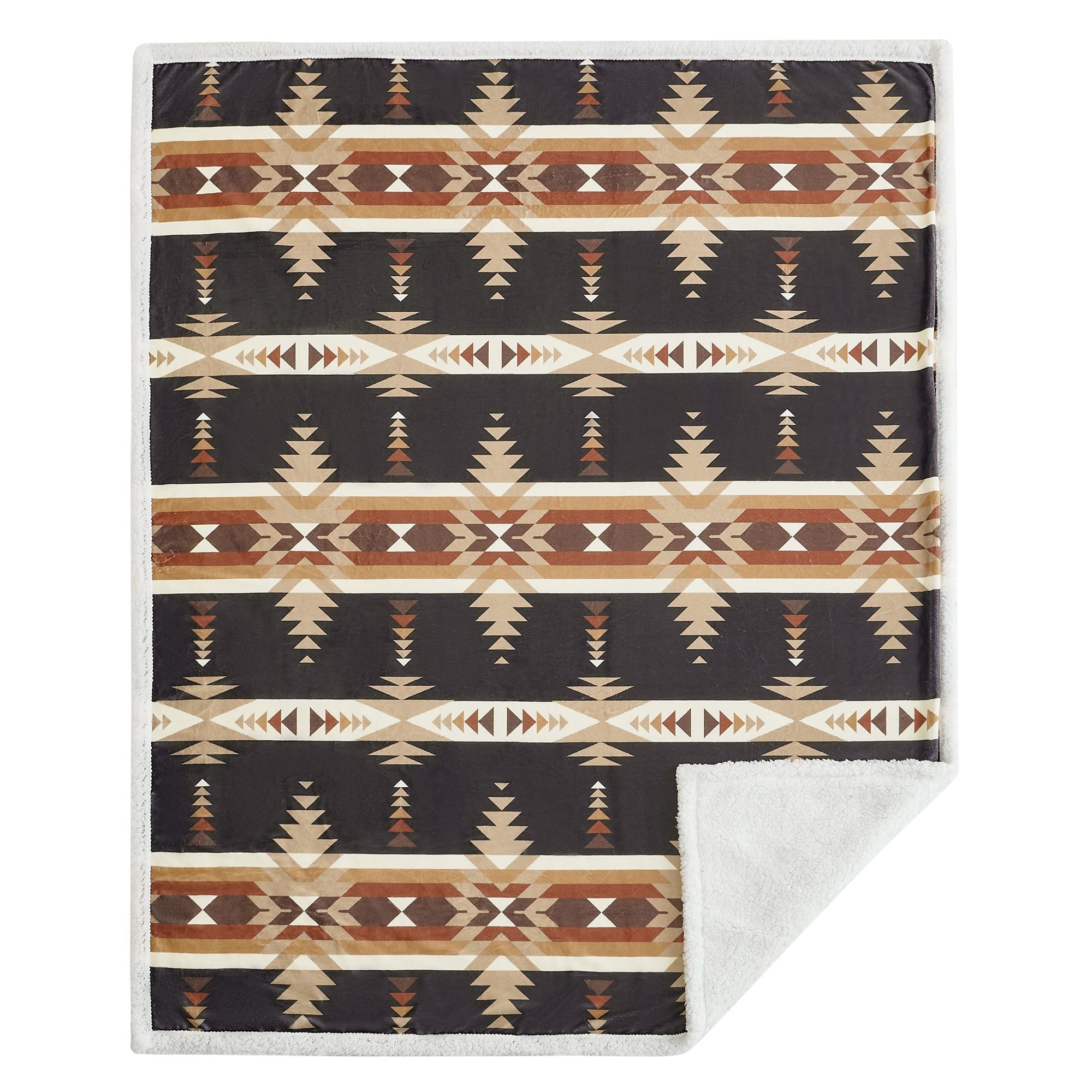 Campfire - Yosemite Campfire Sherpa Throw 6 Per Carton - Black