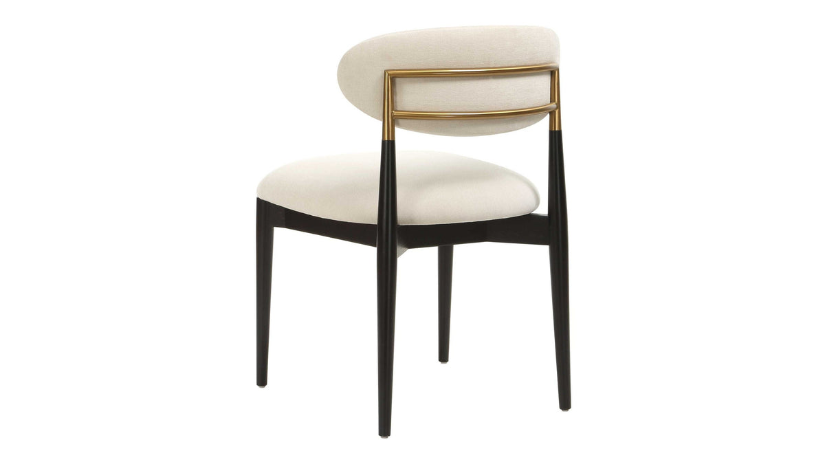 Moxie - Armless Dining Chair (Set of 2) - Black / Off White