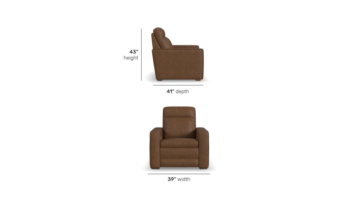 Dutch - Power Recliner With Power Headrest &amp; Lumbar