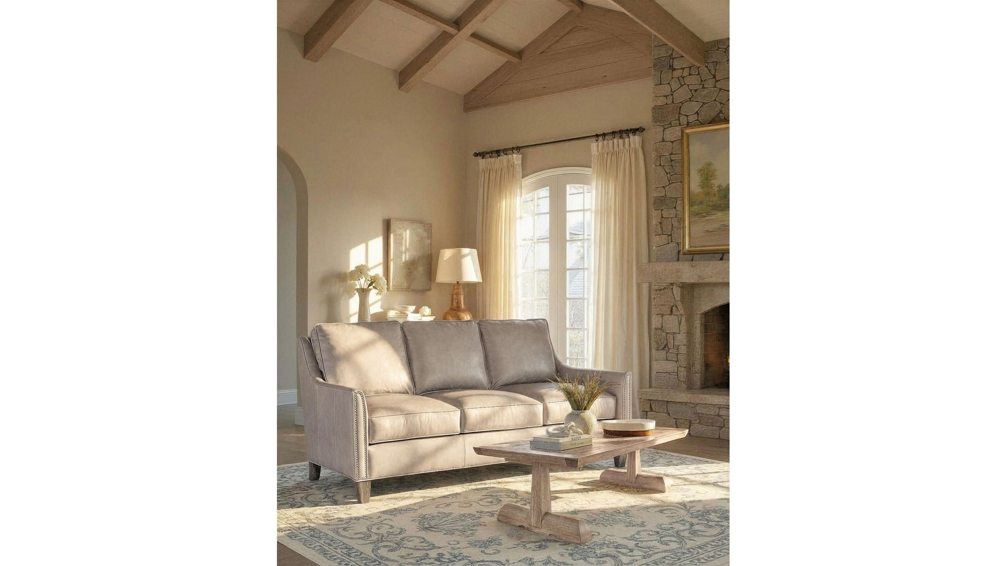 Vineyard Row - Rectangle Cocktail Table - Light Brown