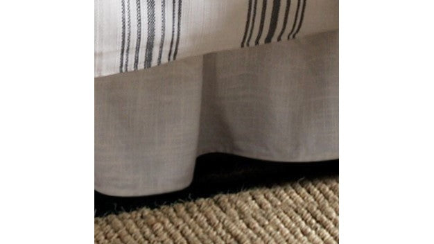 Blackberry - King Gathered Bed Skirt - White