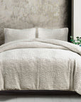 Porto Matelasse - King Duvet Cover Set (Set of 3) - Light Taupe