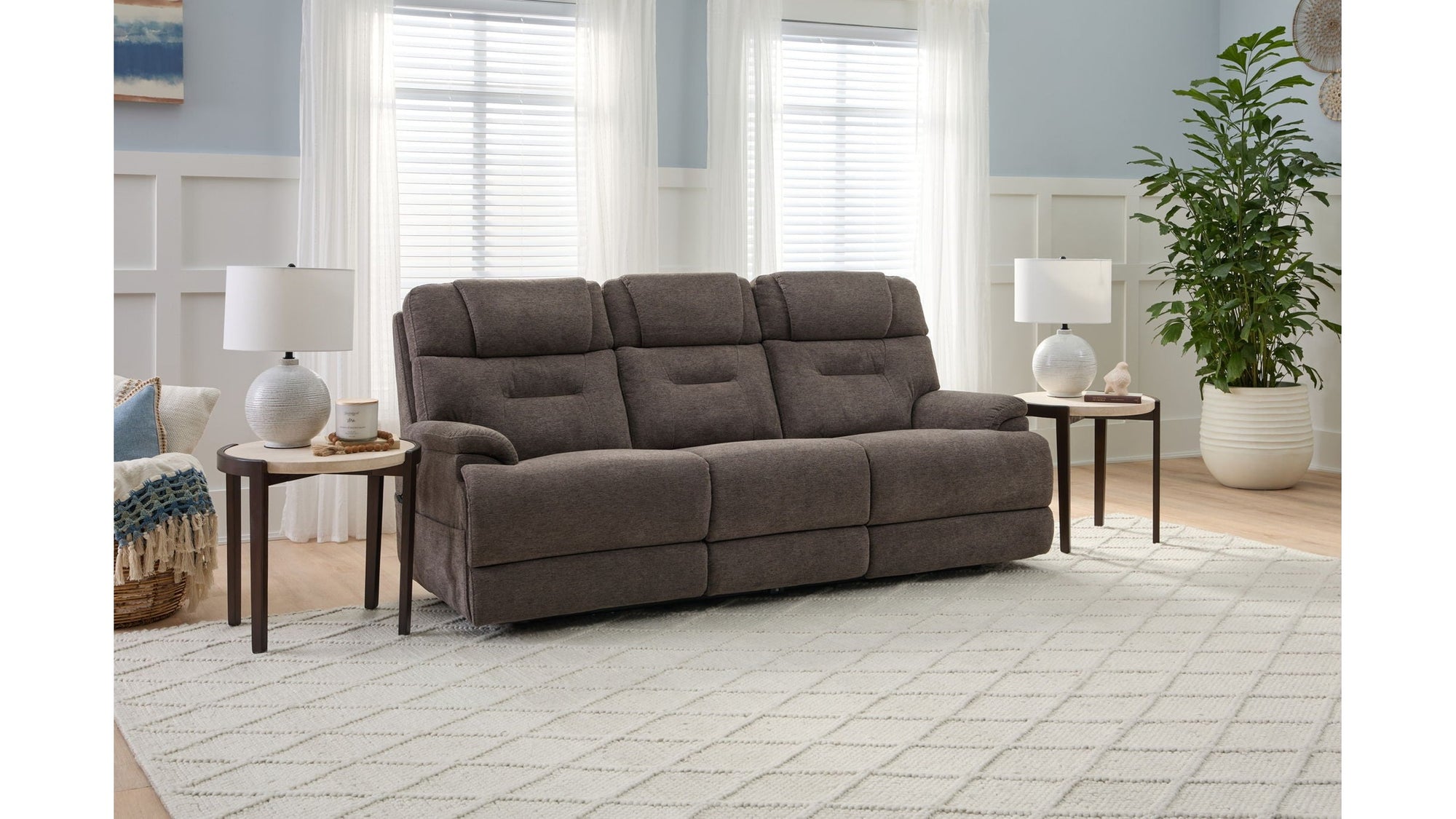Zofa - Power Sleep Sofa With Power Headrests &amp; Lumbar