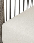 Borneo - Outdoor Lounge Chair - White / Dark Gray
