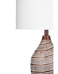 Santa - Cruz Table Lamp - Light Brown / White