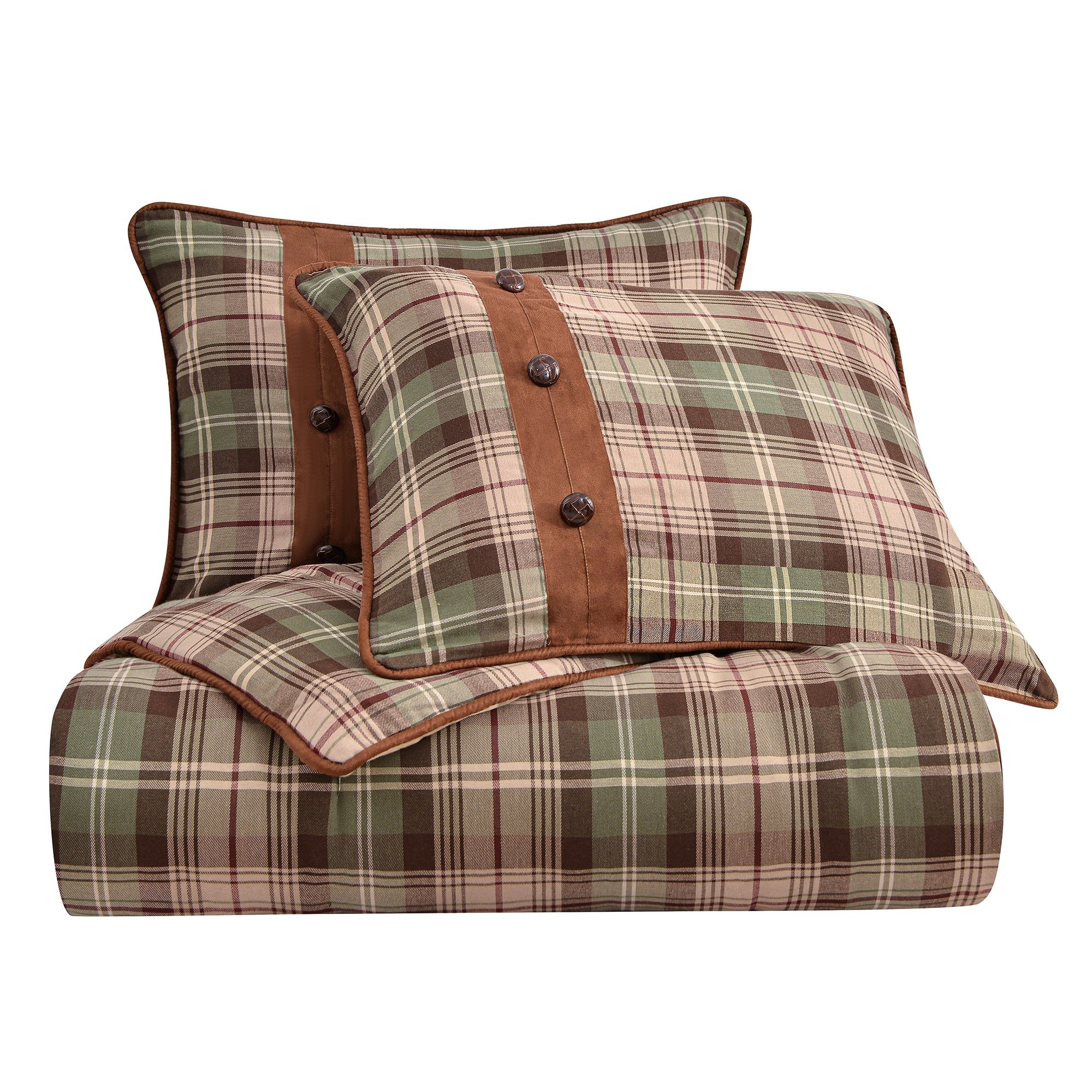 Huntsman - Queen Comforter Set (Set of 4) - Brown / Tan