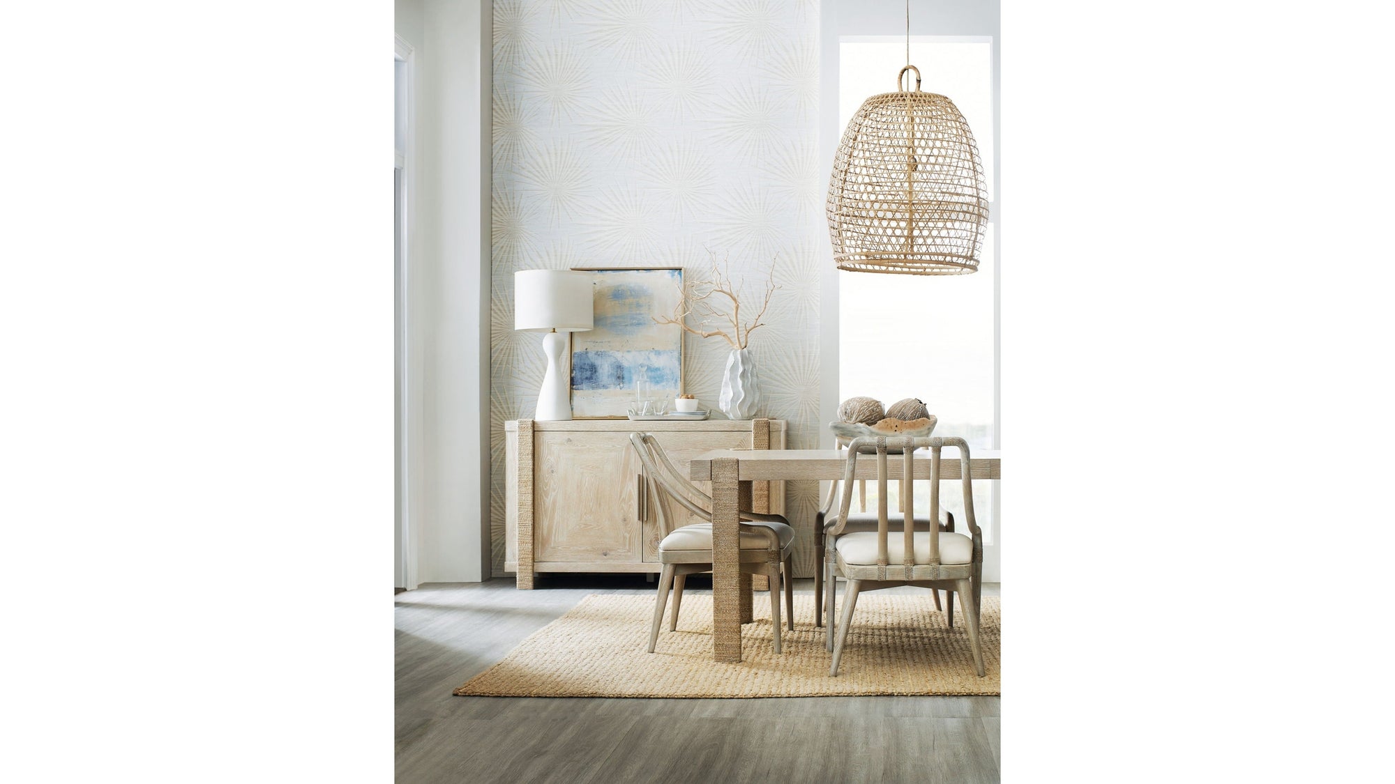 Commerce And Market - Seaside Rectangle Dining Table With 1-22" Leaf - Beige
