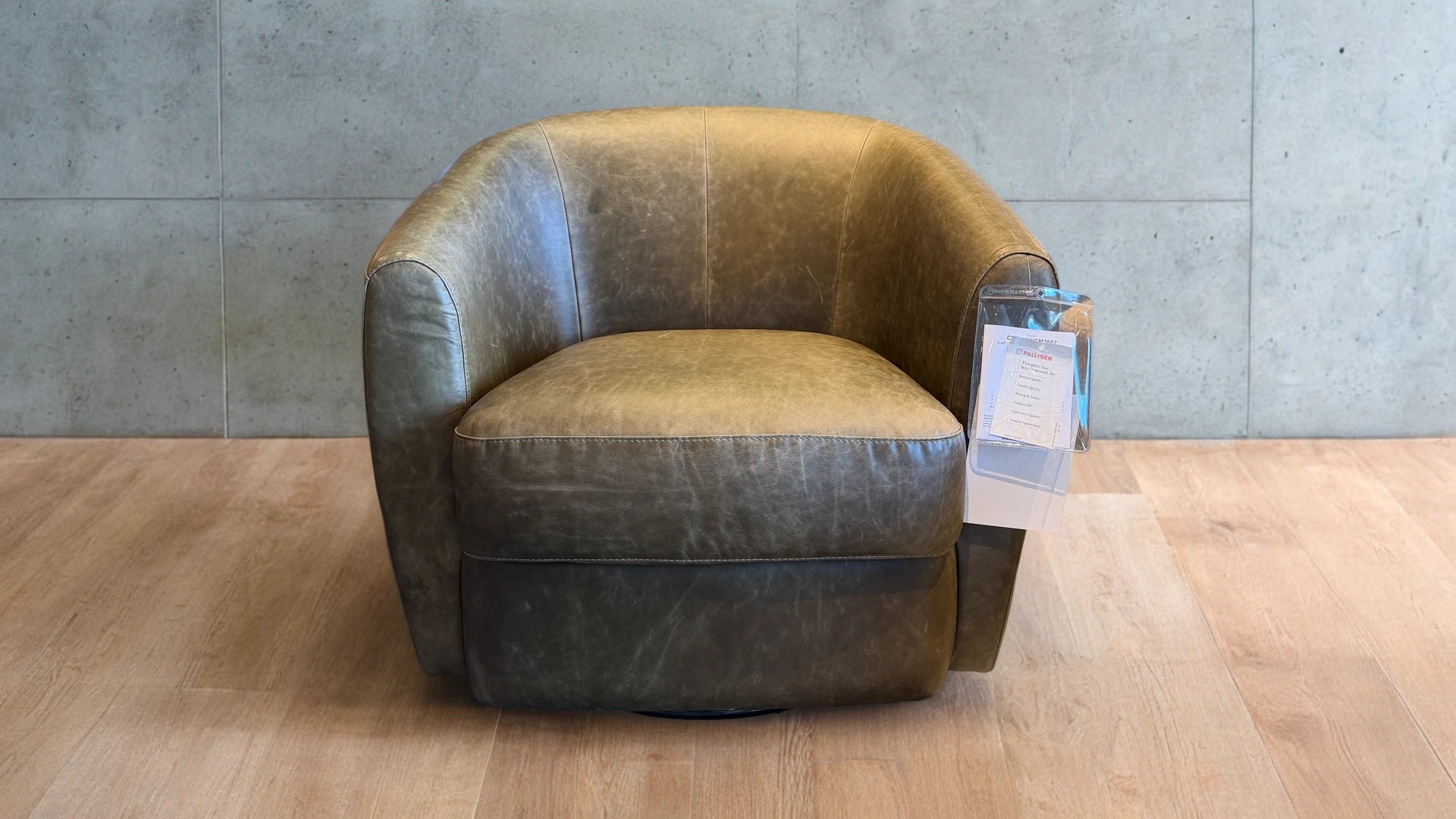 Final Closeout: Leather Swivel Chair