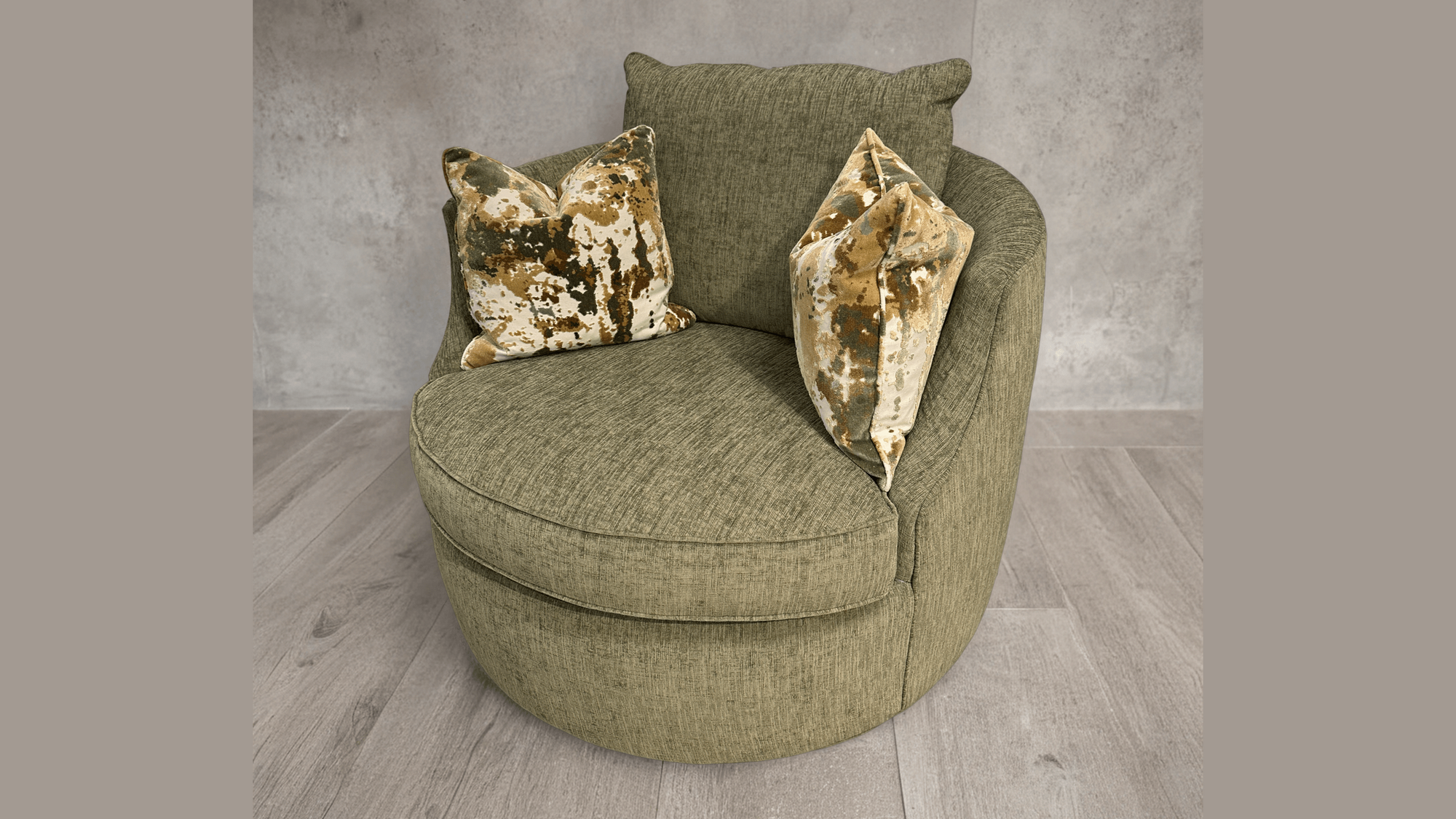 Final Closeout: Green Swivel Chair