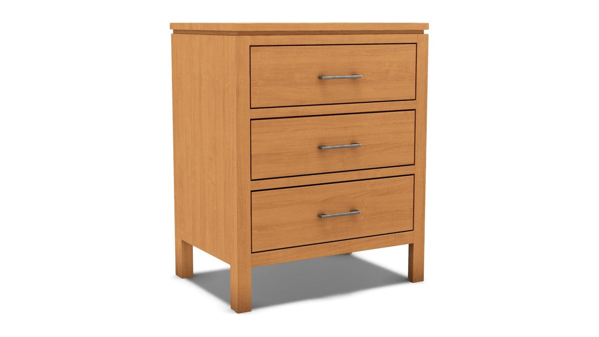 2 West 3 Drawer Wide Nightstand
